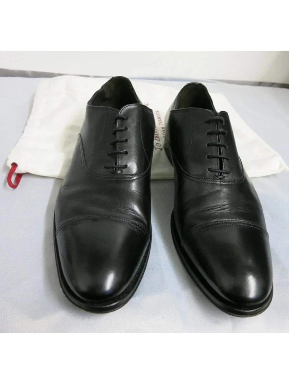 Too Boot New York Adam Derrick Men’s Black Leather Oxford Cap Toe Shoes sz 9.5